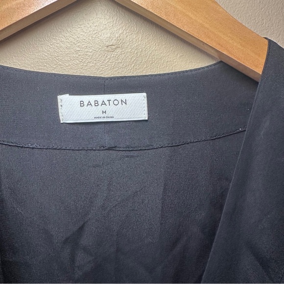 Babaton Black 100% Silk Romper, Pockets, Resort, Beach, Heritage, Lightweight - Picture 6 of 13